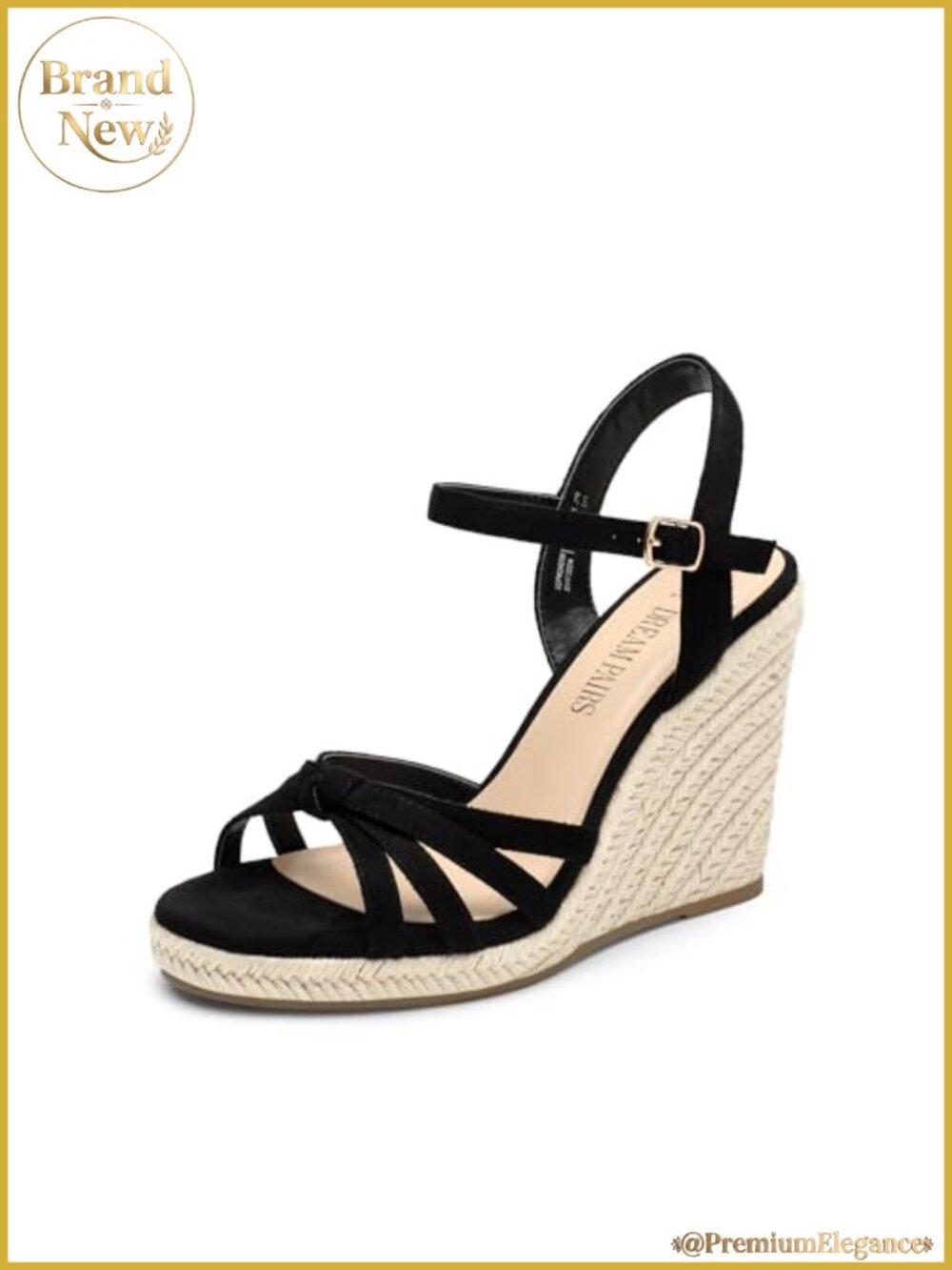 Women's Espadrille Wedge Sandals Faux Suede Ankle Strap Beach